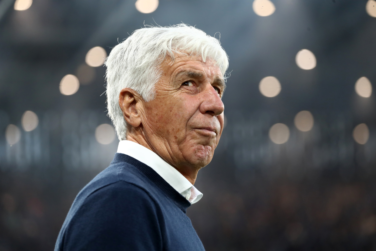 BERGAMO, ITALY - MAY 25: Gian Piero Gasperini, Head Coach of Atalanta, looks on prior to the Serie A match between Atalanta and Parma at Gewiss Stadium on May 25, 2025 in Bergamo, Italy. (Photo by Marco Luzzani/Getty Images)